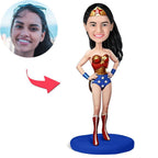 custom bobble head give that nods love figurine character wonder woman popular front view