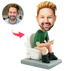 custom bobble head make memories stand tall bobblehead keepsake character man toilet front view