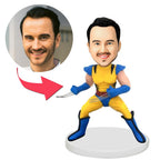 custom bobble head fun tribute someone special personalized bobblehead character wolverine popular front view