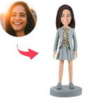 custom bobble head give that nods love personalized bobblehead character pubg female front view