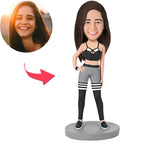 custom bobble head make memories stand tall personalized bobblehead character fashion woman front view
