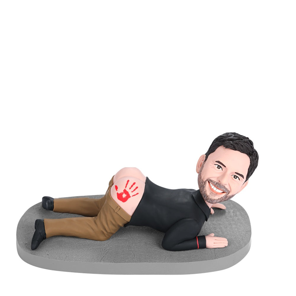 custom bobble head fun tribute someone special handcrafted desk display character pat front view