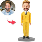custom bobble head bring joy desk personalized mini figure business man modern front view