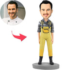 custom bobble head keepsake full character personalized bobblehead character fashion man yellow front view