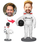 custom bobble head keepsake full character personalized mini figure character astronaut bobblehead front view