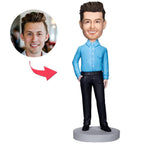 custom bobble head turn personality into art personalized bobblehead business man executive front view