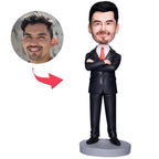 custom bobble head make memories stand tall personalized bobblehead business man business front view