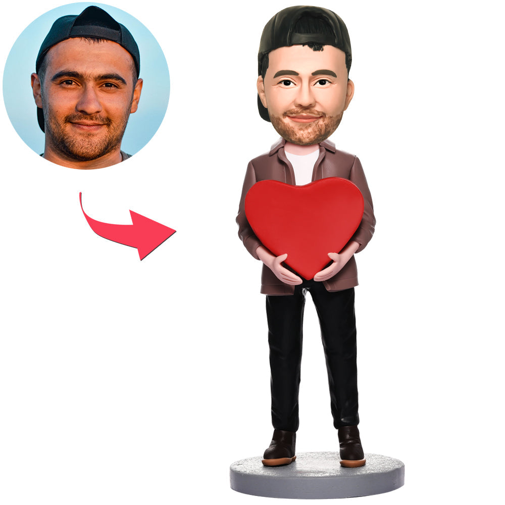 custom bobble head make memories stand tall personalized mini figure character man front view