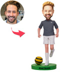 custom bobble head bring joy desk figurine athlete football player bobbleheads engraved front view
