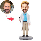 custom bobble head make memories stand tall personalized bobblehead doctor male doctor front view