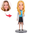 custom bobble head give that nods love bobblehead keepsake doctor female doctor front view