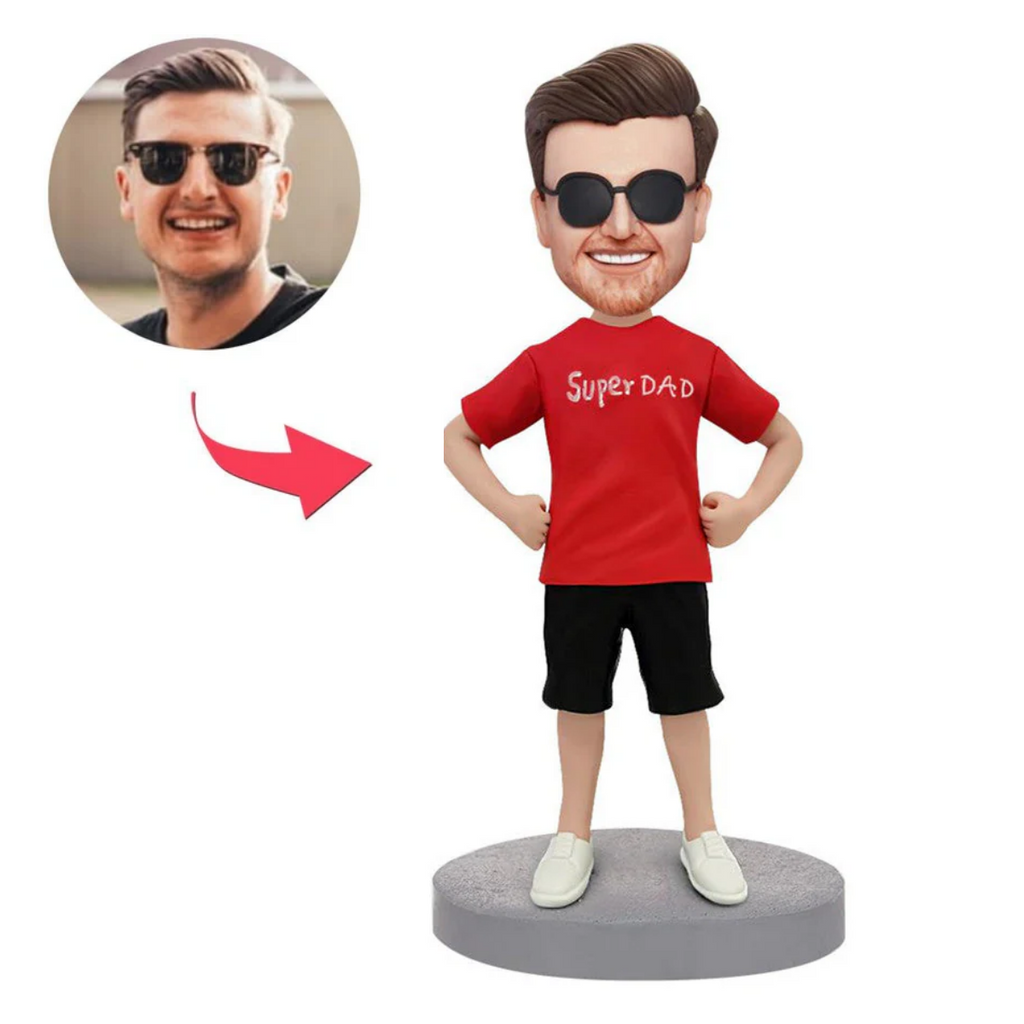 custom bobble head bring joy desk personalized mini figure family keepsake super front view