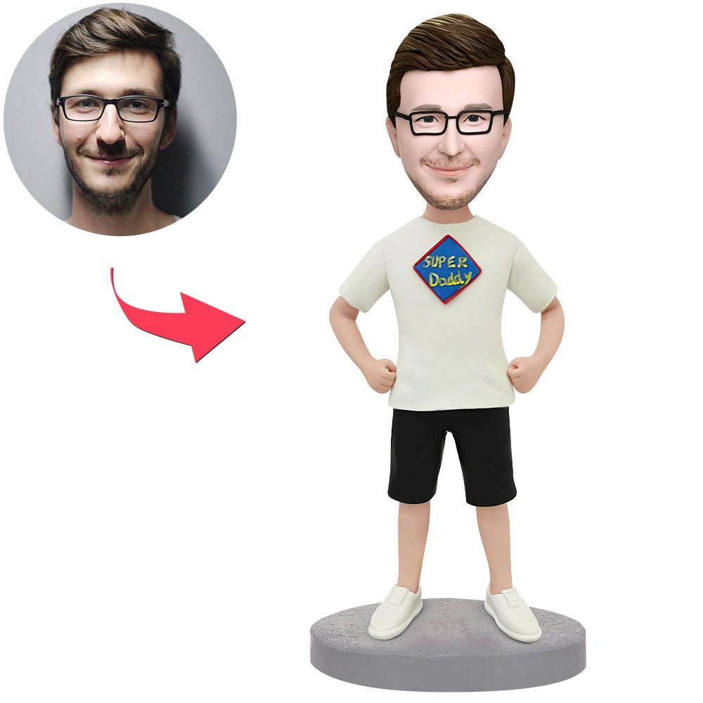 custom bobble head capture moment miniature handcrafted desk display family keepsake super front view