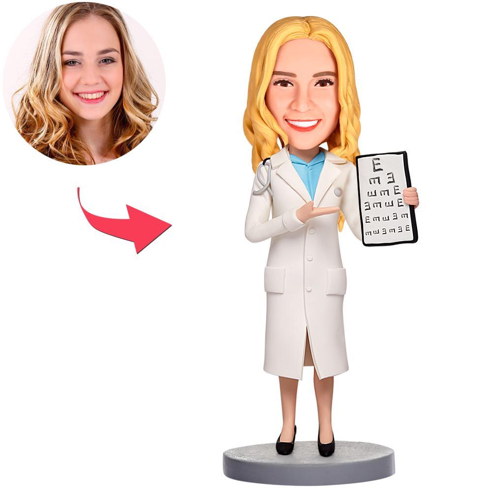 custom bobble head give that nods love personalized mini figure character ophthalmologist front view