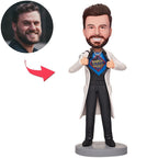 custom bobble head capture moment miniature personalized bobblehead doctor male doctor bobbleheads front view