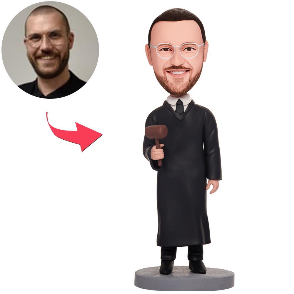 custom bobble head give that nods love figurine character judge bobbleheads engraved front view