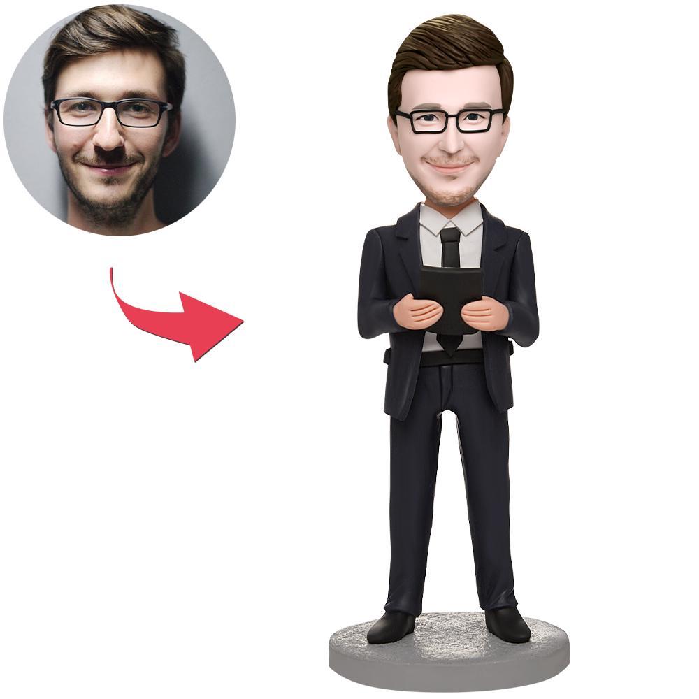 custom bobble head capture moment miniature bobblehead keepsake business man business man front view