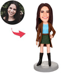 custom bobble head turn personality into art handcrafted desk display character need front view