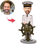 custom bobble head bring joy desk personalized mini figure character captain his front view