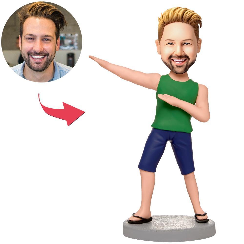 custom bobble head give that nods love personalized mini figure character casual front view