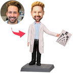 custom bobble head make memories stand tall figurine character male optometrist bobblehead front view