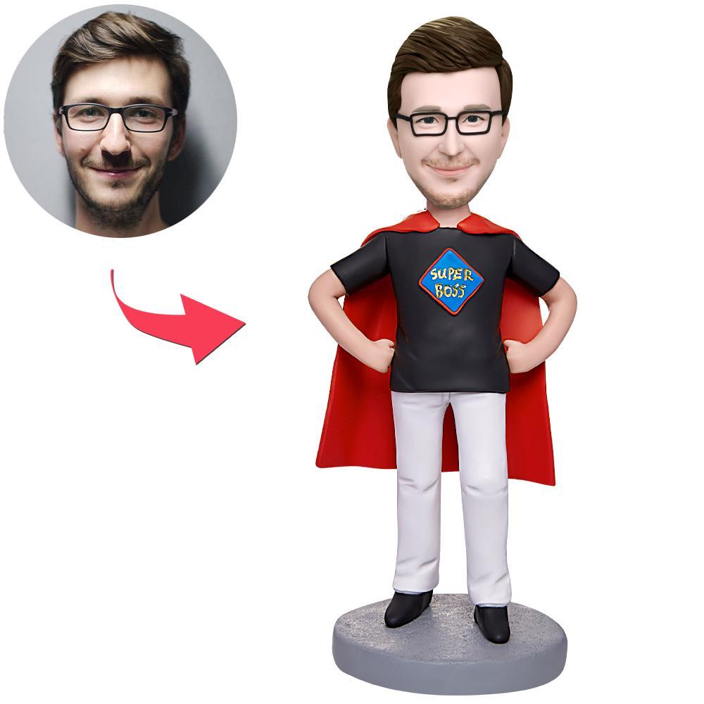 custom bobble head bring joy desk figurine character super boss businessman bobbleheads front view