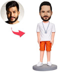 custom bobble head make memories stand tall bobblehead keepsake athlete athlete referee front view