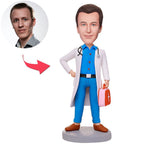 custom bobble head keepsake full character bobblehead keepsake doctor male doctor carrying front view