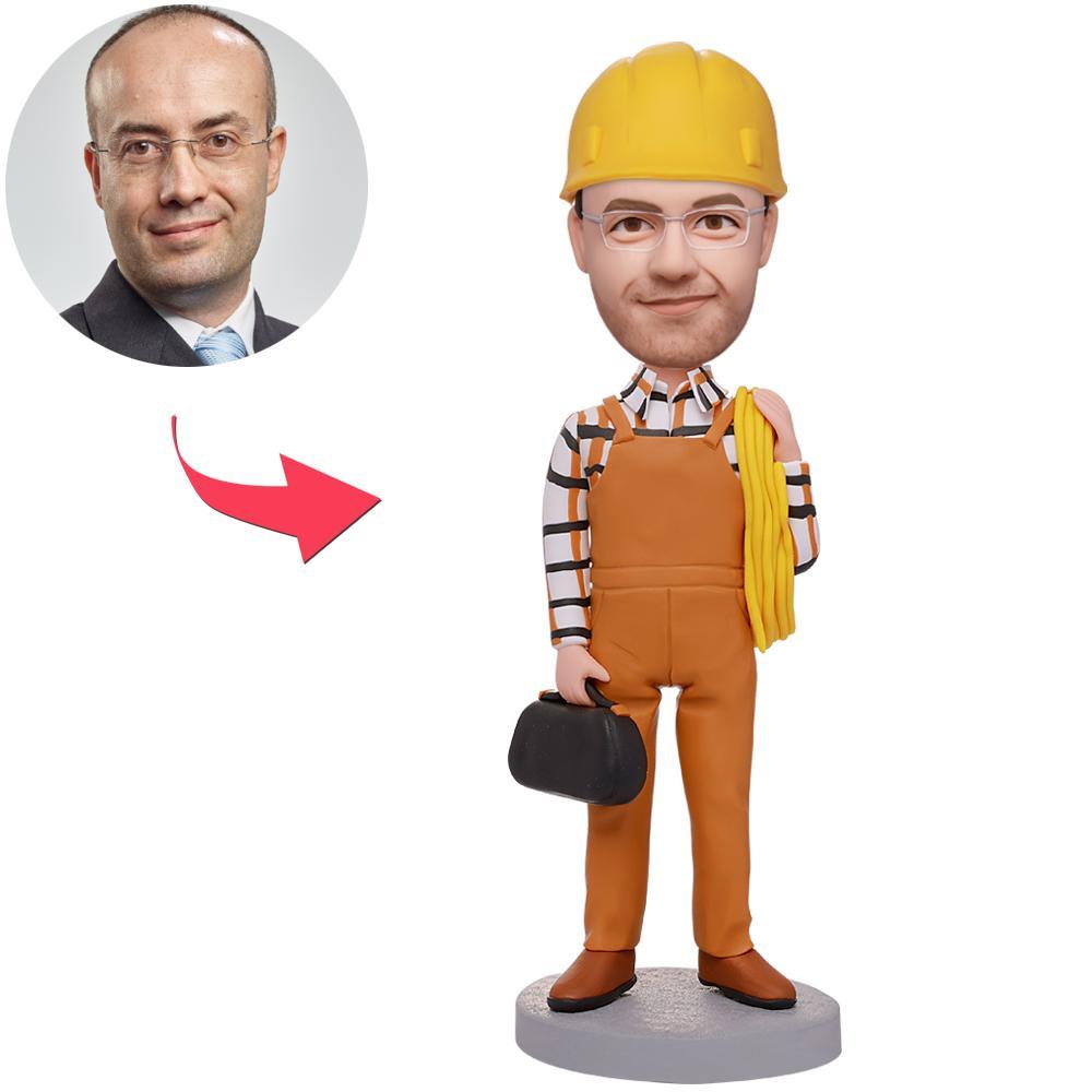 custom bobble head give that nods love personalized mini figure character circuit front view