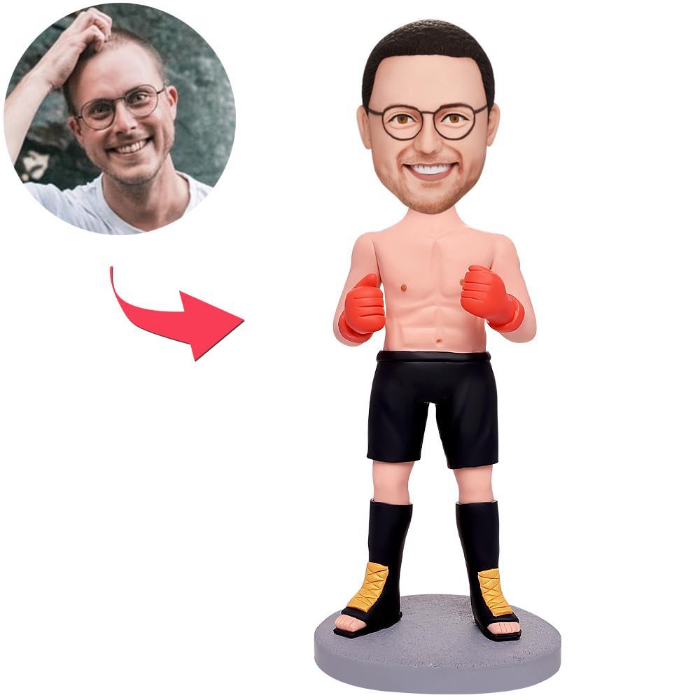 custom bobble head celebrate every smile personalized bobblehead character cool boxer bobbleheads front view