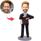 personalized bobblehead capture moment miniature handcrafted desk display business man business display
