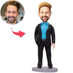 custom bobble head fun tribute someone special figurine business man business man front view