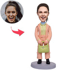 custom bobble head fun tribute someone special handcrafted desk display business man front view