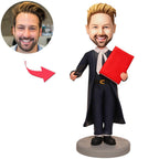 custom bobble head turn personality into art figurine character jurist bobblehead engraved front view
