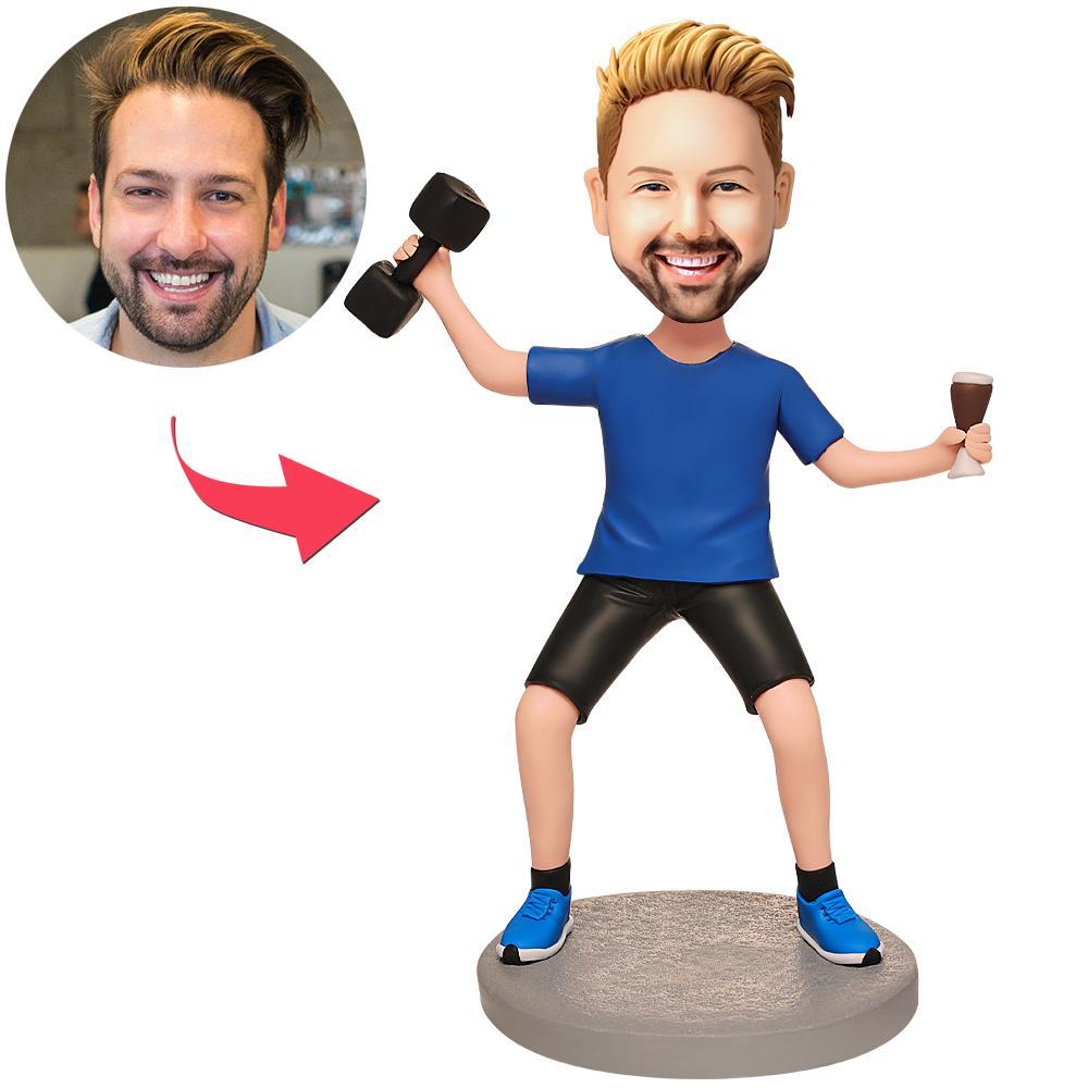 custom bobble head make memories stand tall personalized bobblehead character happy man front view