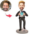 custom bobble head fun tribute someone special handcrafted desk display character dentist front view