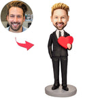 custom bobble head turn personality into art personalized bobblehead character man holding front view