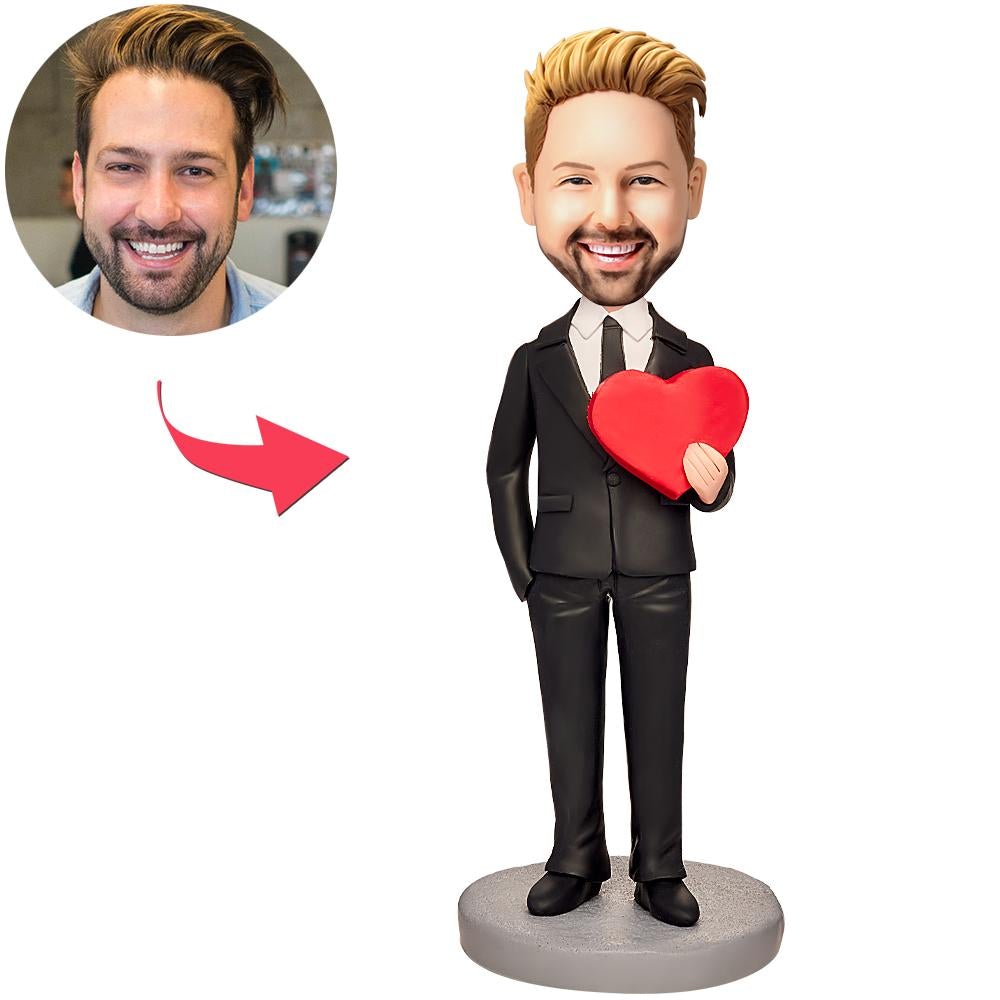 custom bobble head turn personality into art personalized bobblehead character man holding front view