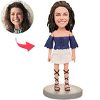 custom bobble head make memories stand tall personalized mini figure character cute front view