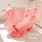 Personalized Baby Swaddle Blanket Custom Muslin Blanket with Embroidered Name Gift for Baby