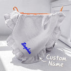 Personalized Baby Swaddle Blanket Custom Muslin Blanket with Embroidered Name Gift for Baby
