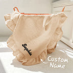 Personalized Baby Swaddle Blanket Custom Muslin Blanket with Embroidered Name Gift for Baby