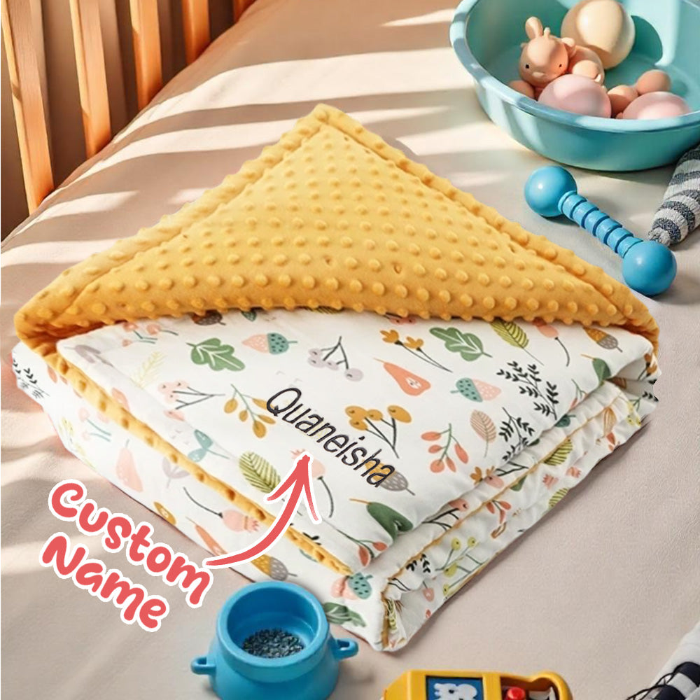 Personalized Baby Blanket Custom Baby Blanket with Embroidered Name Gift for Baby