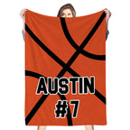 Custom Basketball Blanket Personalized Gift for Boyfriend