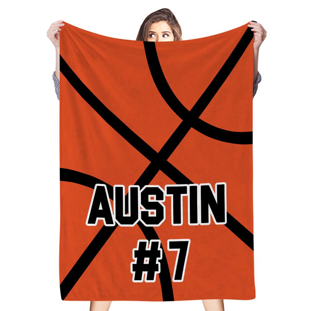 Custom Basketball Blanket Personalized Gift for Boyfriend