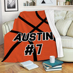 Custom Basketball Blanket Personalized Gift for Boyfriend