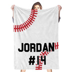 Custom Baseball Blanket Personalized Gift for Boyfriend