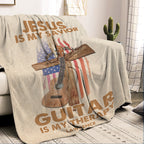 Personalized Guitar Blanket Custom Name Blanket Guitar Lover's Blanket