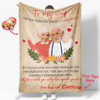 gifts for wife Best Wife Ever - Custom Decor - Face Blanket Personalized Photos and Name Letter Blanket Best Valentine's Day