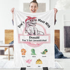 Custom Engraved Blanket Custom Dinosaurs Don't Mess With Mamasaurus Best Gift For Mother